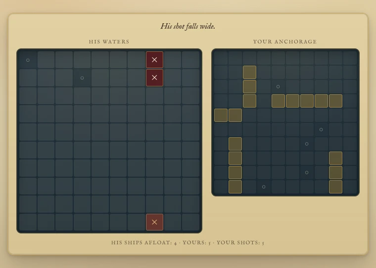 Battleship in play