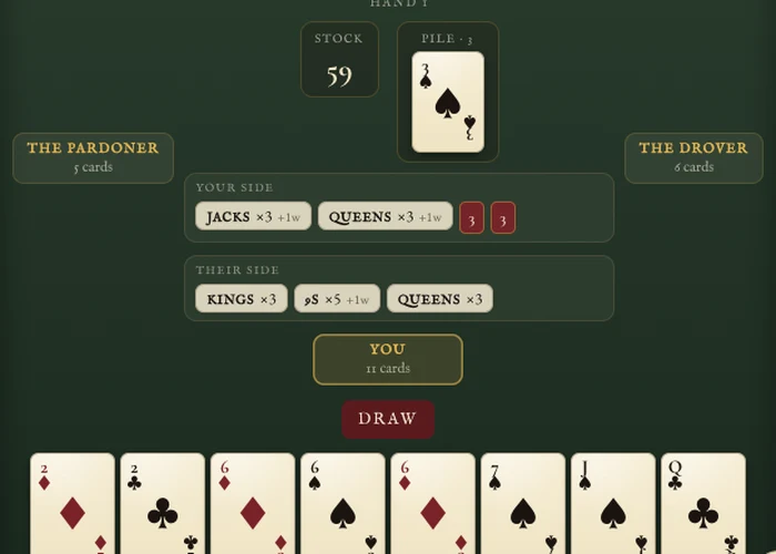 Canasta in play