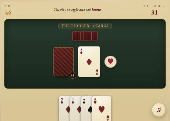 Crazy Eights in play