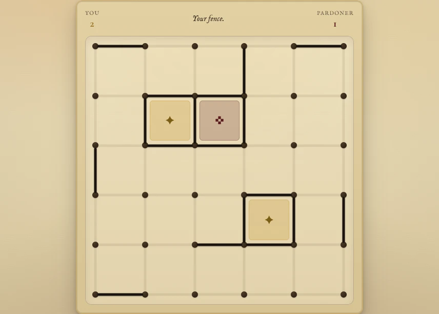 Dots and Boxes in play