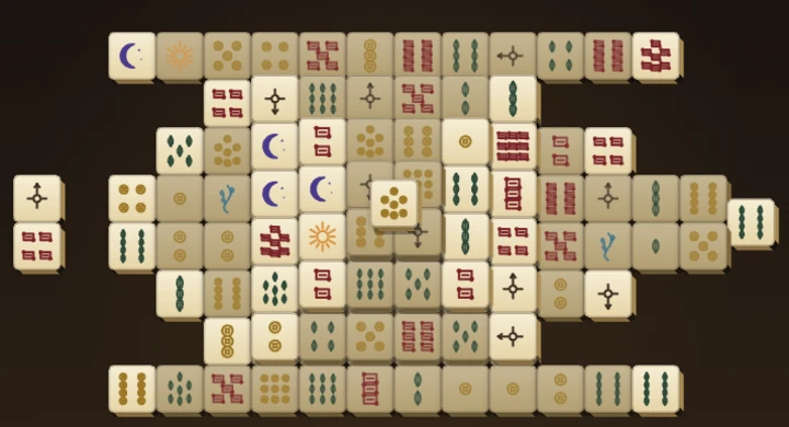 Mahjong Solitaire in play