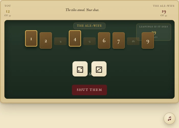 Shut the Box in play