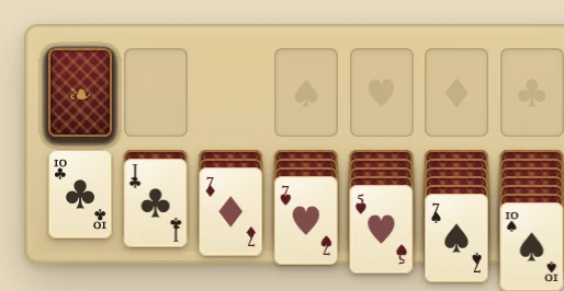 Almanac Solitaire in play